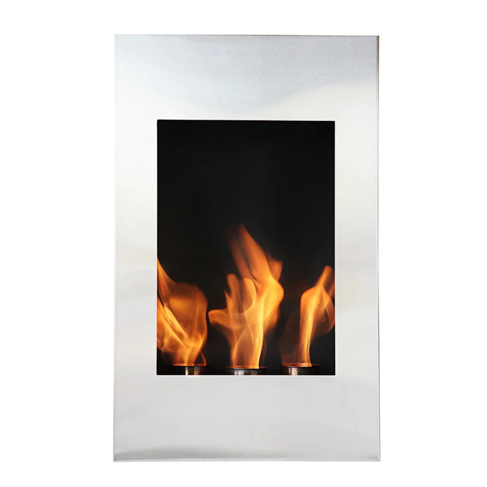 The Bio Flame Xelo 19" Stainless Steel Wall Mounted Ethanol Fireplace