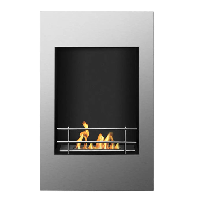 The Bio Flame Xelo 19" Stainless Steel Wall Mounted Ethanol Fireplace