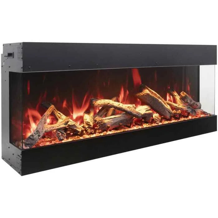 Amantii Tru View Bespoke 75" Indoor Outdoor 3 Sided Electric Fireplace | TRV-75-BESPOKE