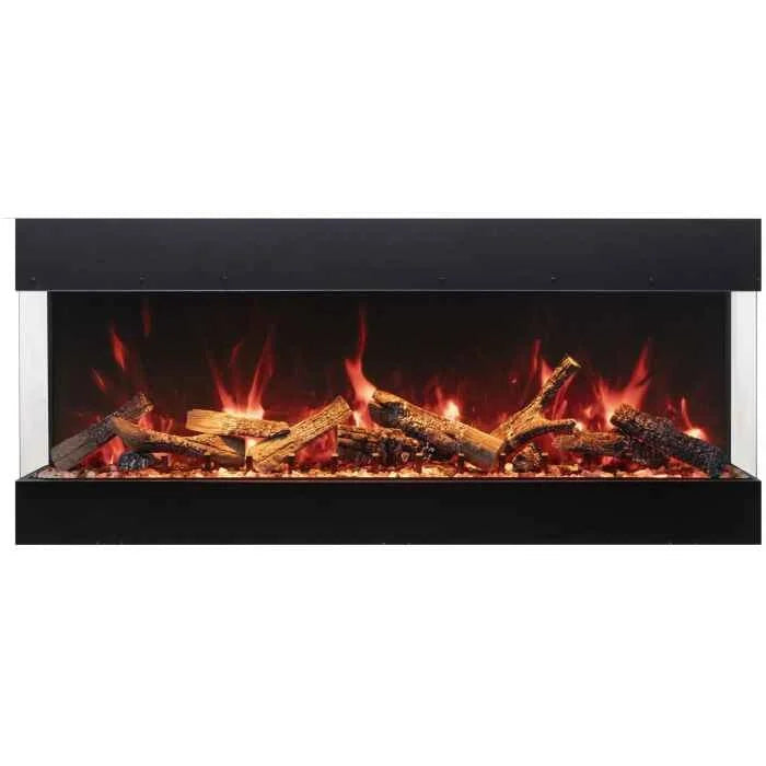 Amantii Tru View Bespoke 75" Indoor Outdoor 3 Sided Electric Fireplace | TRV-75-BESPOKE