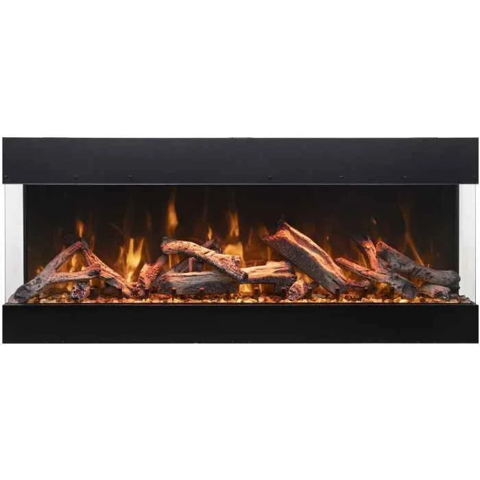 Amantii Tru View Bespoke 75" Indoor Outdoor 3 Sided Electric Fireplace | TRV-75-BESPOKE