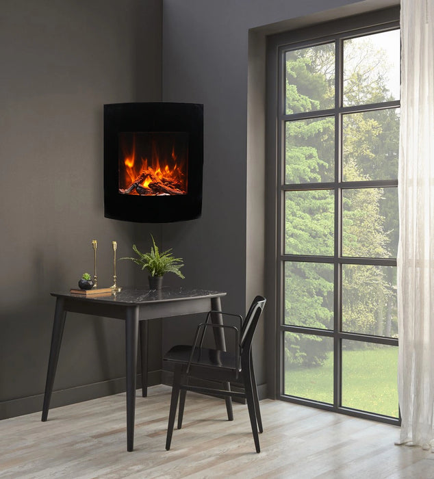 Amantii 24" Wall Mount or Built-In Indoor Outdoor Smart Electric Fireplace | WM-BI-2428-VLR-BG