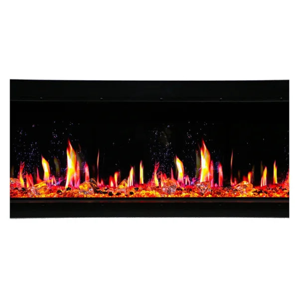 Litedeer Homes WarmCastle 72" 3-Side Smart Control Electric Fireplace With Crystal Media, Pre-order Only - ZEF72T