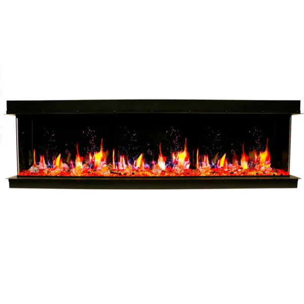 Litedeer Homes WarmCastle 72" 3-Side Smart Control Electric Fireplace With Crystal Media, Pre-order Only - ZEF72T