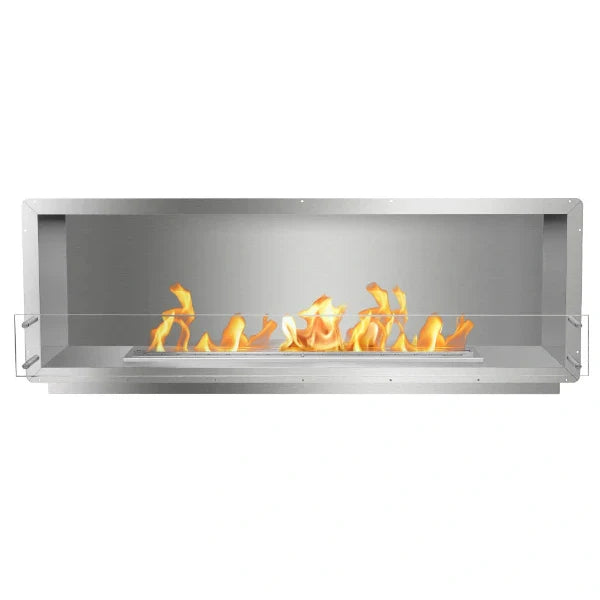 The Bio Flame 51" Stainless Steel Single Sided Ethanol Firebox | XL Firebox SS