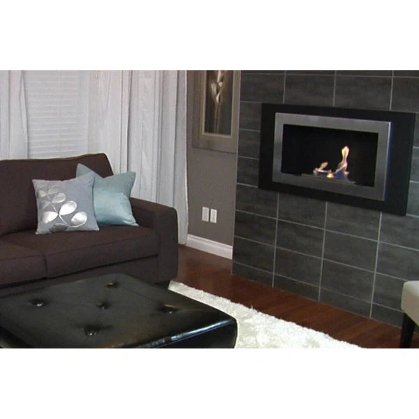 The Bio Flame Lorenzo 45" Stainless Steel Wall Mounted Ethanol Fireplace